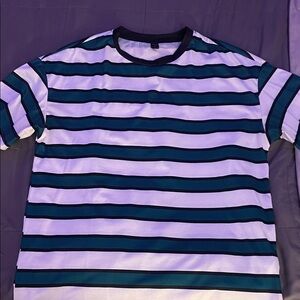 Striped Blue and Black Men's Shirt